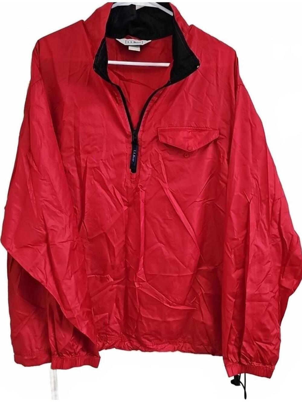 L.L. Bean Half Zip Thin Nylon Pullover Mens Size L
